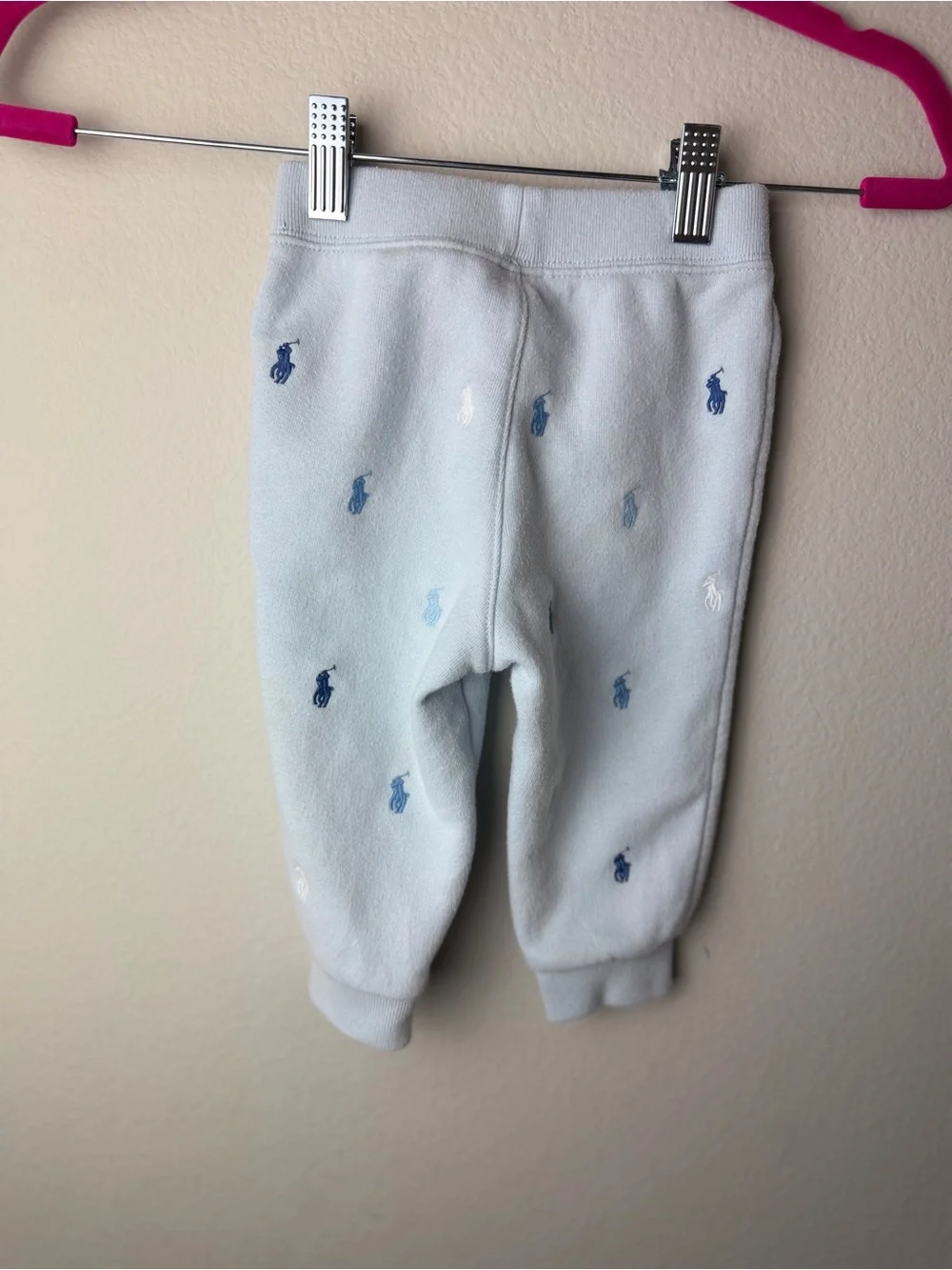 Ralph Lauren Light Blue Polo Pony Embroidered Joggers